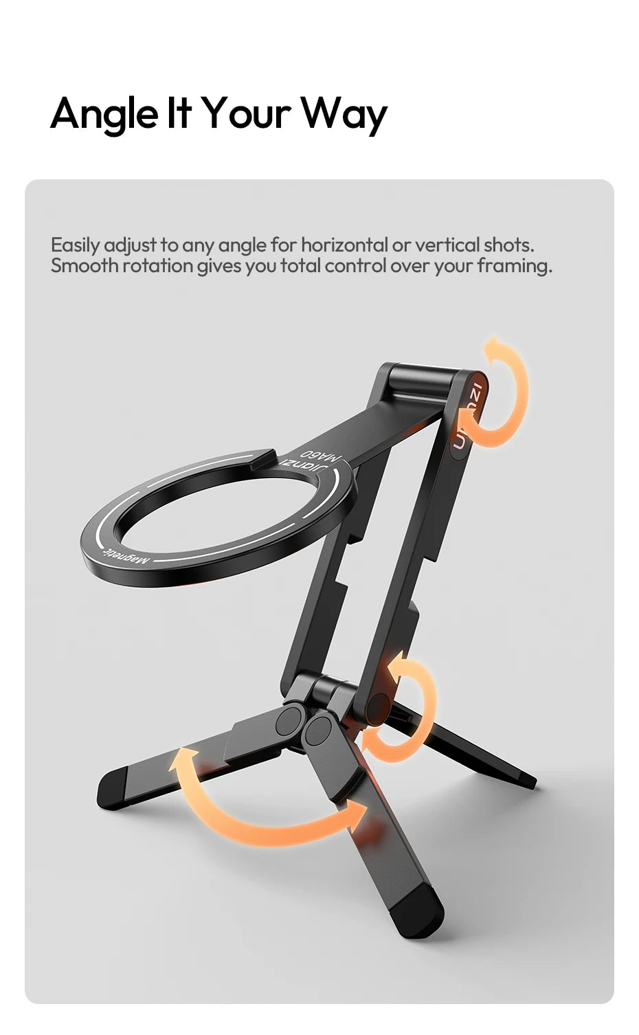 Magnetic Tripod Handheld Selfie Mount for iPhone